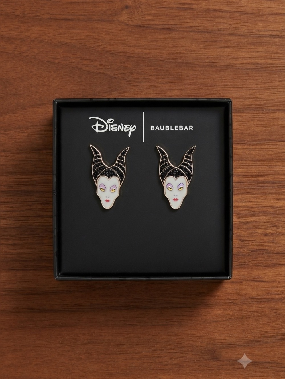 NWT Disney x BaubleBar Maleficent Villain Statement Earrings NIB